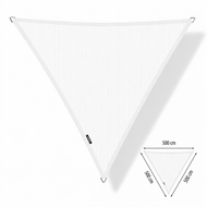 Schaduwdoek driehoek 5x5x5 m Arctic White (UV-werend)