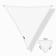 Schaduwdoek driehoek 6x6x6 m Arctic White (UV-werend)