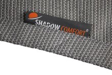 Detail kleur Cool grey en merklabel Shadow Comfort van Schaduwdoek