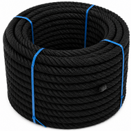 Rol Gewapend touw 250 meter &Oslash;24mm Zwart