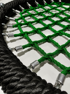 net vast aan Nestschommel Zwart/Groen Eco-Design Openbaar &Oslash;100cm