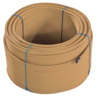 Rol Gewapend touw 250 meter &Oslash;18mm Beige