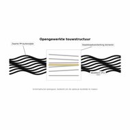 Touwstructuur van Rol Gewapend touw 250 meter &Oslash;18mm Zwart