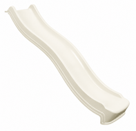Losse glijbaan Pastel Wit 220 cm voor Platformhoogte 115 - 125 cm