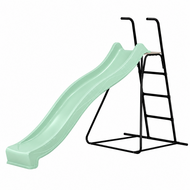 Vrijstaande Ladder Zwart inclusief Glijbaan 220 cm Pastel Groen Platformhoogte 120 cm