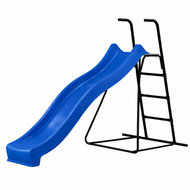 Vrijstaande Ladder Zwart inclusief Rex Glijbaan Blauw Platformhoogte 120 cm
