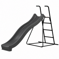 Vrijstaande Ladder Zwart inclusief Rex Glijbaan Antraciet Platformhoogte 120 cm
