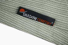 stikrand van Vierkant Schaduwdoek Moonstone Green met 4 Robinia Palen Basic