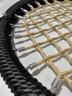net van Nestschommel Zwart/Beige Eco-Design Openbaar &Oslash;120cm met Zwarte Ophanging