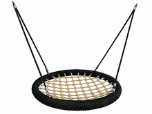 Nestschommel Zwart/Beige Eco-Design Openbaar &Oslash;120cm met Zwarte Ophanging