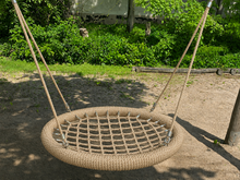 Nestschommel Beige/Beige Eco-design Openbaar &Oslash;100cm Beige Ophanging boven valzand