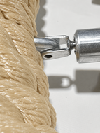 Detail bevestiging van de Nestschommel Beige/Beige Eco-design Openbaar &Oslash;100cm Beige Ophanging