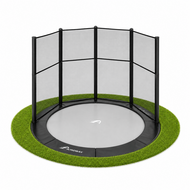 Akrobat Trampoline Primus Flat To The Ground 365 cm met half veiligheidsnet Zwart