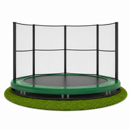 Akrobat Trampoline Orbit Inground met half Safetynet &Oslash;244 Groen