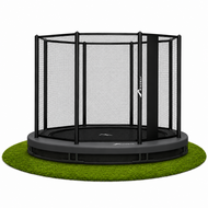 Akrobat Orbit Inground Trampoline - 305 cm - Heel net - Antraciet