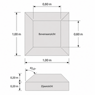 Nestschommel Wipwap - 120 x 70 cm - Zwart  Betonanker