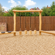 B-Play Robinia houten Parcours - Zwevende paaltjes in een parcours