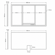 Afmetingen Securitglas Basketbalbord - 180x105 cm - Incl. Dunk Basketbalring