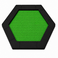 Bouncer Trampoline Hexagon - 201x174 cm - Zwarte rand - Groene springmat