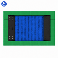 Bouncer Rechthoek Trampoline - 286x190 cm - Groene rand - Inclusief