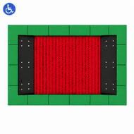 Bouncer Rechthoek Trampoline - 286x190 cm - Groene rand - Inclusief