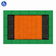 Bouncer Rechthoek Trampoline - 286x190 cm - Groene rand - Inclusief