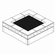 Bouncer Vierkant Trampoline - 142x142 cm - Zwarte rand - Openbaar gebruik