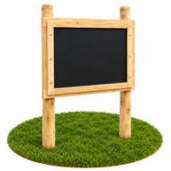 Robinia Schoolbord 142 x 102 inclusief palen
