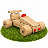 Houten Raceauto Openbaar