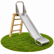 Vrijstaande Glijbaan RVS met Robinia Trap 100cm