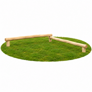 beaver balanceer balk hout op speelplaats
