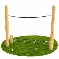 Robinia Loopladder met Touw Openbaar