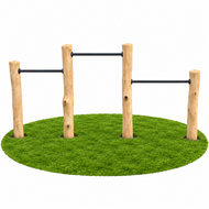 Duikelstang 120 cm met Robinia Palen Trio Openbaar