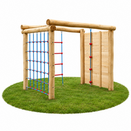 Robinia houten klimkubus 4-zijdig