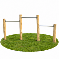 Duikelstang 120 cm met Robinia Palen Trio Openbaar