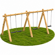 Robinia Schakelschommel met uitsteek 4 zitjes naar keuze Openbaar