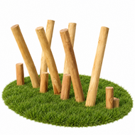 B-Play Robinia Stelten Schuin (6 Stuks) Openbaar - Module 1