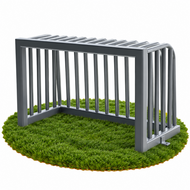Aluminium Anti-Vandalen Doel Achterkant Recht 120x80x70cm