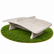 Voetvolleytafel van Naturel Beton op tegels