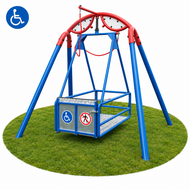Rolstoelschommel Professioneel Extra Groot - Blauw/Rood