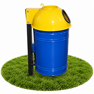 Afvalbak voor speeltuin Type 6 - Blauw/Geel