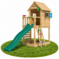 Douglas Houten Speeltoren Jungle Oasis met Groene Glijbaan