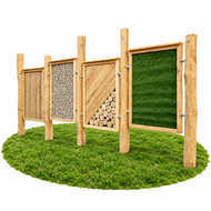 Robinia houten voelwand