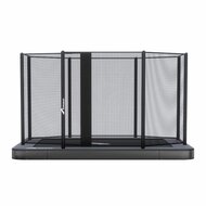 Akrobat Trampoline Orbit Flat To The Ground 305x183 cm met Veiligheidsnet Antraciet