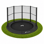 Akrobat Trampoline Primus Flat To The Ground 305 cm met half veiligheidsnet Special Edition Zwart