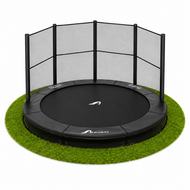 Akrobat Trampoline Primus Inground met half veiligheidsnet 365 cm Special Edition Zwart
