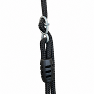 Premium Schommelzitje - Rubber - Zwart - RVS Beugels - Zwart BR Touw