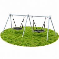 Ledon Stalen Schommel 4 Haken met Nestschommel Originals Openbaar