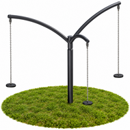 Paalrotonde T-swing Storm met 3 zitplaatsen