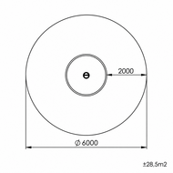 Europlay Carrousel Satellietschotel - 200 cm - tekening